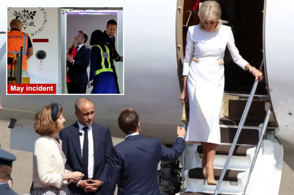 Брижит Макрон нөхрөө дахин олны өмнө эвгүй байдалд оруулав